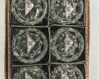 Czechoslovakian Glass Open Salt Cellars