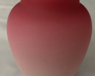 Pink Satin Glass Baluster Vase