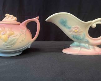 Hull Pink Magnolia Teapot Country Core Art Deco Pottery