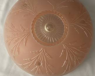Vintage Peach Pink Ceiling Light Lamp Shade