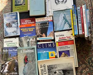 Books - rock climbing, wilderness first aid, Pacific Crest Trail - so much more!