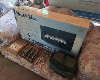 Brand new wall mount fire place