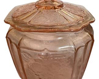 Anchor Hocking Pink Depression Cookie Jar