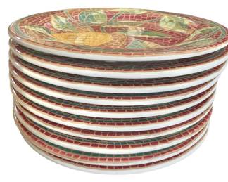 Pier 1 Mosaic Fruit Salad Plates