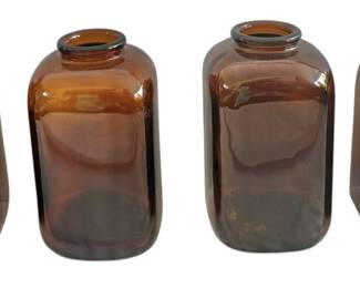 Antique Amber Glass Snuff Bottles