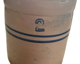 Vintage Pottery Two Gallon Crock