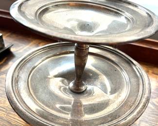 130. Sterling 2 Tier Serving Tray