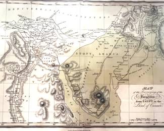 51. Map of the Journeyings of the Israelites from Egypt to the Land of Canaan London Printed for Matthew & Leigh 1812 (map 14" x 10")