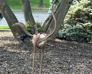 181. Metal Sculpture of a Roadrunner