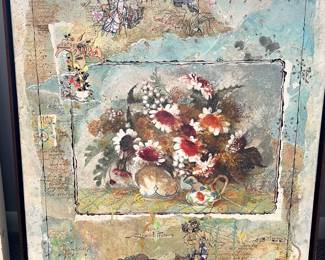 63. Signed Mixed Media Alexander & Wissotzky (27" x 32.5")
