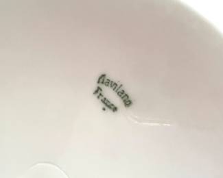 114. Haviland France Set of 8 White China Plates