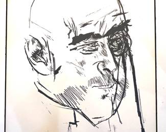 182. Pen & Ink Portrait by J. Levine