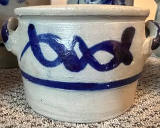 142. Collection of 19th Century Blue and White Stoneware