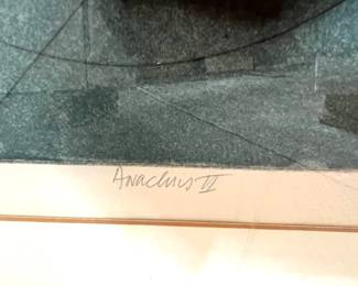 60. Signed Aquatint by Tony Bass "Anacharis II" 5/50 (24" x 33")