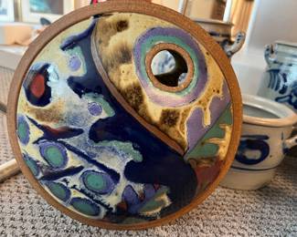 143. Ken Pick 11" Round Pottery Vase