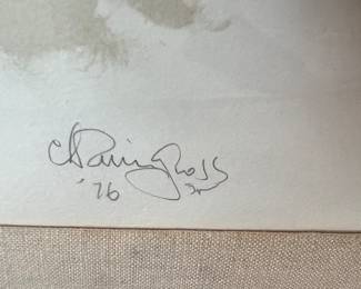 58. Signed Lithograph by Chaim Gross '76 "Homage to the Parrous" 1/75 (28.5" x 25")