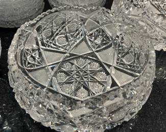 71. Lead Cut Crystal Bowl 7"