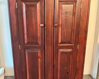 140. Small Pine 2 Door Armoire