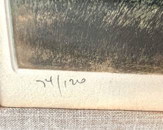 56. Signed Lithograph by Kaiko Moti "The Monsoon" 74/120 (36" x 32")
