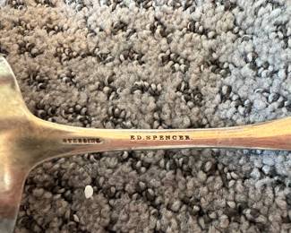126. ED. SPENCER. Sterling Ladle