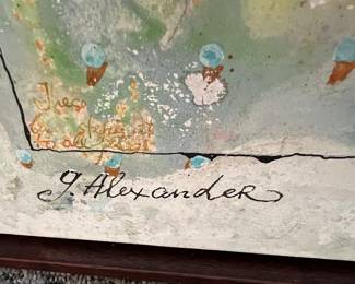 63. Signed Mixed Media Alexander & Wissotzky (27" x 32.5")