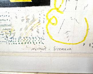 1. Signed Mixed Media Artwork on Canvas by Michael Eisemann "Nature Morte" (36.5" x 45")