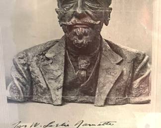 Photograph of Joseph Conrad signed by Jacob Epstein