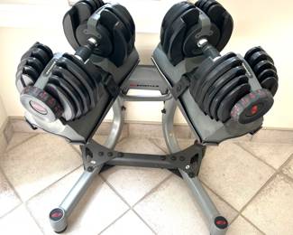 8. Bowflex Pair of 5-50lb Dumbbells w/ Stand