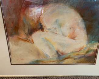 Original Pastel of Nude by Joan Rothel