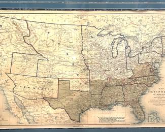 40. Map of the United States June 30, 1862 Julius Bien & Co Lith NY (map 28" x 17")
