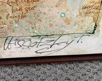 63. Signed Mixed Media Alexander & Wissotzky (27" x 32.5")