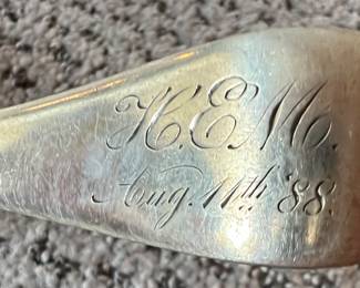 104. J.E. Caldwell Sterling Silver Punch/Soup Ladle w/Monogram 13"