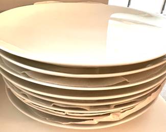 114. Haviland France Set of 8 White China Plates