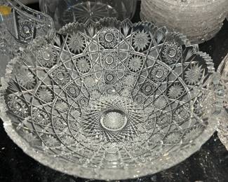71. Lead Cut Crystal Bowl 7"