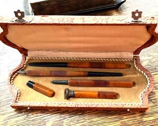 145. Vintage Bakelite 6pc Writing Set