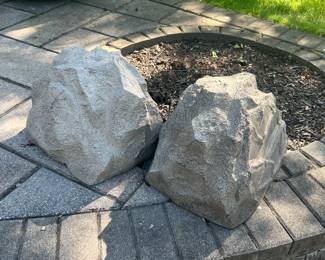 Pair of Sonance Faux Rock Outdoor Speakers
