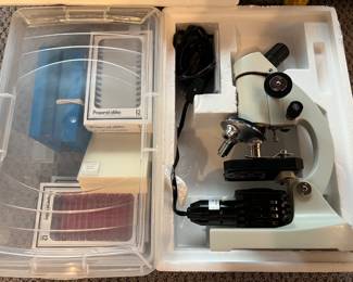 156. Microscope and Slides