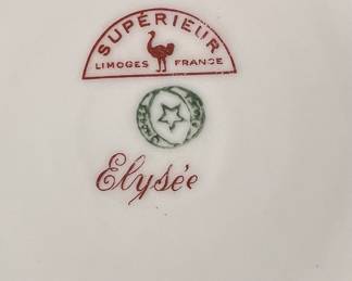82. Superieur Limoges France Elysee by Legrand Gold Encrusted China, Set of 46 (12 Dinner; 11 Salad/Dessert; 12 Sm Bowls; 11 Butter)