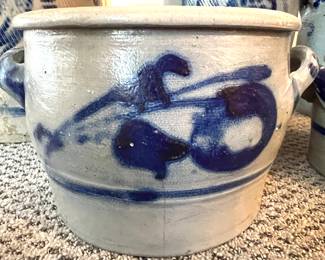 142. Collection of 19th Century Blue and White Stoneware