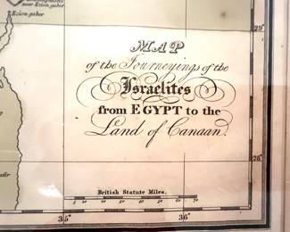 51. Map of the Journeyings of the Israelites from Egypt to the Land of Canaan London Printed for Matthew & Leigh 1812 (map 14" x 10")