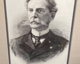 Justice Oliver Wendell Holmes etching and signature