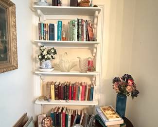 books, glassware , pottery , china, artwork 