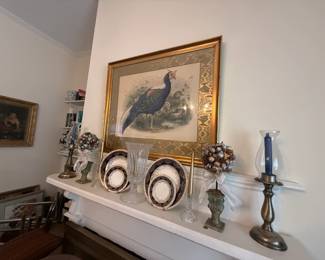 artwork, candlesticks, china