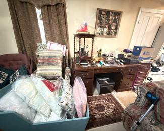 craft supplies , accent chairs, couch