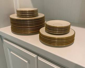 A83 - $100. Lenox Mansfield China (12 of most pieces - 16 of large dinner plates)