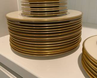 A83 - $100. Lenox Mansfield China (12 of most pieces - 16 of large dinner plates)