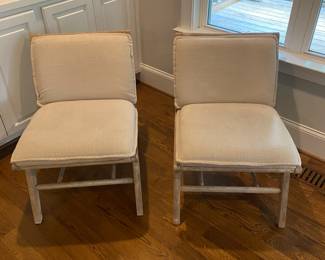 A5 - $85. Pair of Lincoln Accent Chairs. Structurally sound - some pilling on the cushions. Measures 22" wide x 29" deep x 29" tall.