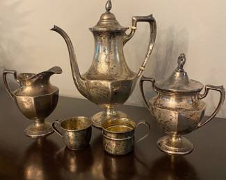 S1 - $950. Sterling Coffee/Tea Set. Includes all 5 pieces.