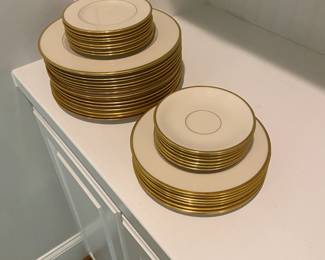 A83 - $100. Lenox Mansfield China (12 of most pieces - 16 of large dinner plates)