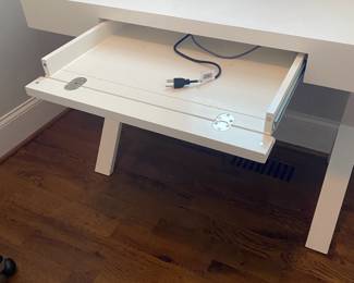 A9 - $75. World Market Desk with pull out, fold down keyboard tray. Measures 4' wide x 22" deep x 30" tall. Looks really cute - has a few minor marks on the top near the keyboard. Sturdy!